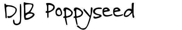 DJB Poppyseed font preview